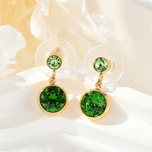 86347 ΑΤΣΑΛΙΝΑ ΣΚΟΥΛΑΡΙΚΙΑ ΒΙΔΑ ΜΕ ΖΙΡΓΚΟΝ ΓΙΑ ΚΟΣΜΗΜΑ 16X8mm/1Ζευγ. (14K) ΕΠΙΧΡΥΣΟ ΧΡΩΜΑ, ,ΣΥΝΘΕΣΗ Ανοξείδωτο Ατσάλι 304, (6 0) (0gr) ()