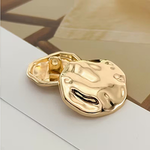 86365 ALLOY SHANK BUTTONS FOR SEWING 18mm//2Pcs/ GOLD PLATED, WITH LOOP ,Material ,, (5 0) ()