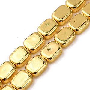 86397 GLASS BEADS  FOR JEWELLERY 10X8mm/40Pcs//Ø1mm   GOLDEN COLOR,ELECTROPLATED   ,Material GLASS,,BEADS (6 4) ()
