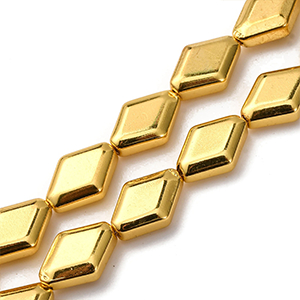 86398 GLASS BEADS  FOR JEWELLERY 15X10mm/27Pcs//Ø1mm   GOLDEN COLOR,ELECTROPLATED   ,Material GLASS,,BEADS (6 4) ()