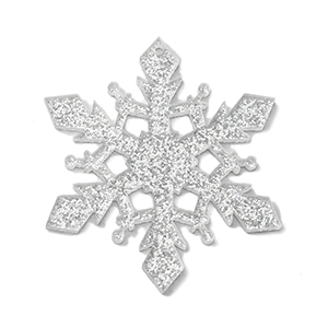 86425 CHRISTMAS ORNAMENTS  FOR DECORATION 53X45mm/2Pcs/   WHITE COLOR,   ,Material ,CHRISTMAS,CHARMS (30 0) ()