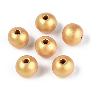 86455 WOODEN BEADS IRREGULAR SHAPE  FOR JEWELLERY/DECORATION 14mm//20Pcs//Ø2.8mm   GOLDEN COLOR,   ,Material ,,BEADS (50 0) ()