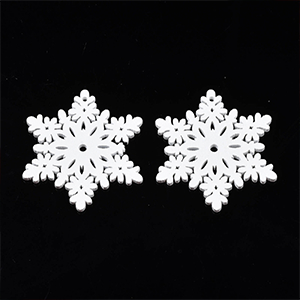 86481 ΞΥΛΙΝΕΣ ΧΙΟΝΟΝΙΦΑΔΕΣ  ΓΙΑ ΔΙΑΚΟΣΜΗΣΗ 51X44mm/10Τεμ.   ΛΕΥΚΟ ΧΡΩΜΑ,   ,ΣΥΝΘΕΣΗ Ξύλο,ΧΑΝΤΡΑ (50 0) (0gr) ()