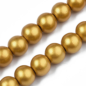 86484 WOODEN ROUND BEADS  FOR JEWELLERY 16mm/25Pcs//Ø2.5mm   GOLDEN COLOR,   ,Material ,,BEADS (80 0) ()
