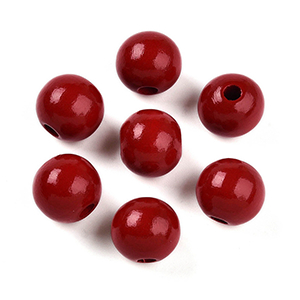 86489 WOODEN ROUND BEADS  FOR JEWELLERY 16MM//20PCS//Ø4MM   DARK RED COLOR,   ,MATERIAL ,,BEADS (12 1) ()