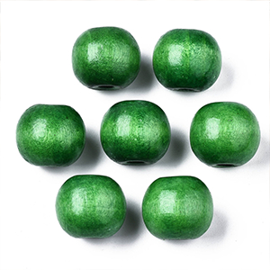 86491 WOODEN ROUND BEADS  FOR JEWELLERY 16MM//20PCS//Ø4MM   GREEN COLOR,   ,MATERIAL ,,BEADS (12 0) ()