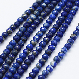 86520 NATURAL LAPIS LAULI COLUMN BEADS  FOR JEWELLERY 4mm/88Pcs/   BLUE COLOR,   ,Material ,,BEADS (10 0) ()
