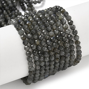 86523 NATURAL LABRADORITE ROUND FACETED BEADS  FOR JEWELLERY 4mm/94Pcs/   MULTICOLOR, FACETED  ,Material ,,BEADS (5 0) ()