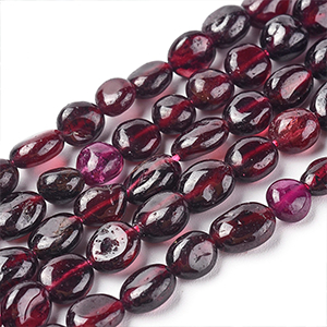 86529 NATURAL GARNET NUGGETS BEADS  FOR JEWELLERY 7X9mm/54Pcs/   RED COLOR,   ,Material ,,BEADS (5 0) ()