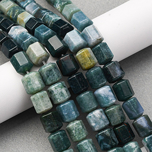 86530 NATURAL AGATE HEXAGON BEADS  FOR JEWELLERY 10X9mm/39Pcs/   MULTICOLOR,   ,Material ,,BEADS (2 0) ()