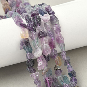 86531 NATURAL FLUORITE BEADS NUGGETS  FOR JEWELLERY 9X6mm/39Pcs/   MULTICOLOR,   ,Material ,,BEADS (5 0) ()