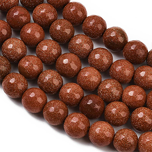 86537 Synthetic Goldstone Round Faceted Beads  FOR JEWELLERY 8mm/48Pcs/   BROWN COLOR, FACETED  ,Material ,,BEADS (10 0) ()