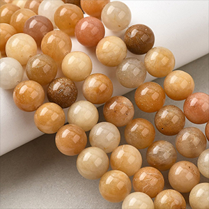 86539 NATURAL AGATE ROUND BEADS  FOR JEWELLERY 10mm/37Pcs/   YELLOW COLOR, FACETED  ,Material ,,BEADS (5 0) ()