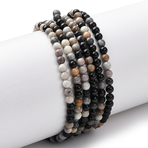 86541 Natural Jasper Cuboid beads  FOR JEWELLERY 3mm/57Pcs/   MULTICOLOR,   ,Material SEMI PRECIOUS STONES,, (6 0) ()