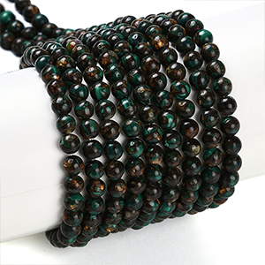 86591 Natural Malachite round Beads  FOR JEWELLERY 4mm/98Pcs/   MULTICOLOR,   ,Material SEMI PRECIOUS STONES,, (2 0) ()