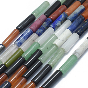 86604 Natural Agate Column Beads  FOR JEWELLERY 12X4mm/28Pcs/   MULTICOLOR,   ,Material SEMI PRECIOUS STONES,, (2 0) ()