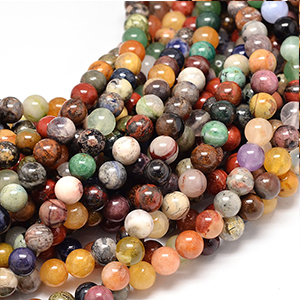 86620 NATURAL AGATE ROUND BEADS  FOR JEWELLERY 10mm/40Pcs/   MULTICOLOR,   ,Material SEMI PRECIOUS STONES,, (3 0) ()