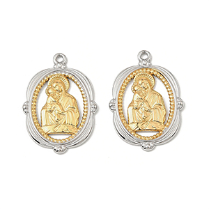 86632 STAINLESS STEEL COINS  FOR JEWELLERY 29X25mm/1Pcs/   GOLD PLATED,   ,Material Ανοξείδωτο Ατσάλι 304,Religious,CHARMS (3 0) ()