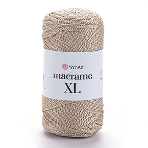 86645 YARNART MACRAME XL  FOR HANDBAGS 250gr/130gr/   166-BEIGE, Polyester  ,Material Polyester,, (8 0) ()
