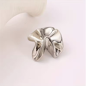 86650 ALLOY SHANK BUTTONS  FOR SEWING 17mm//1Pcs/   PLATINUM COLOR, WITH LOOP  ,Material ,, (10 0) ()