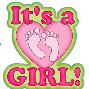86654 CHRISTENING/BIRTH WISHES STICKERS ‘, It’s a Girl’ FOR DECORATION 40mm//20Pcs/   MULTICOLOR,   ,Material ,Christening, (4 0) ()