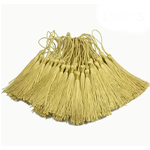 86660 TEXTILE TASSELS  FOR JEWELLERY/DECORATION 80mm//10Pcs/   GOLDEN COLOR, Nylon Thread  ,Material ,, (30 0) ()
