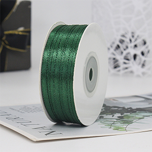 86667 SATIN RIBON  FOR DECORATION 3mm/91Meters/   FOREST GREEN COLOR,   ,Material ,, (3 0) ()