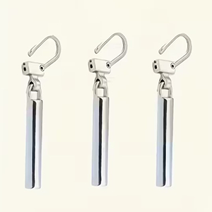 86701 ZIPPER SLIDER EXTENSION  FOR ZIPPER 35mm//1Pcs/   PLATINUM COLOR,   ,Material , (15 0) ()