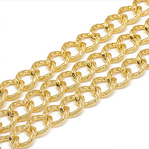 86708 ALUMINUM CURB CHAIN FOR JEWELLERY 17X14mm/1Meters/ GOLD PLATED, Curb Chain ,Material ,, (10 0) ()