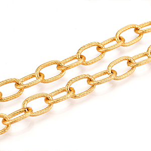 86710 ΑΛΥΣΙΔΕΣ ΑΛΟΥΜΙΝΙΟΥ CURB CHAIN  ΓΙΑ ΚΟΣΜΗΜΑ 12X8mm/1.25Μέτρ.   ΕΠΙΧΡΥΣΟ ΧΡΩΜΑ, Curb Chain  ,ΣΥΝΘΕΣΗ ΑΛΟΥΜΙΝΙΟ, (15 0) (0gr) ()