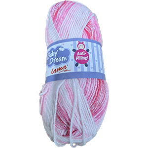 86739 LAMA BABY DREAM 100% PREIUM ANTI-PILLING ACRYLIC FOR Baby Clothes/Blankets 100gr/250Meters/ 19-MULTICOLOR, ,Material ,CROCHET NEEDLES No 3-5 TUNISIAN CROCHET HOOK no 5-6 (20 0) ()
