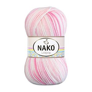 86745 NAKO LOLIPOP 100% PREMIUM  ACRYLIC  FOR Baby Clothes/Blankets 100gr/230Meters/   80431-MULTICOLOR,   ,Material ,,CROCHET NEEDLES No 3-5 TUNISIAN CROCHET HOOK no 5-6 (20 0) ()