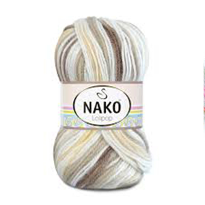86749 NAKO LOLIPOP 100% PREMIUM ACRYLIC FOR Baby Clothes/Blankets 100gr/230Meters/ 80563-MULTICOLOR, ,Material ,,CROCHET NEEDLES No 3-5 TUNISIAN CROCHET HOOK no 5-6 (20 0) ()