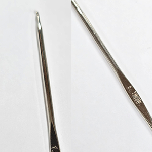86760 Crochet Hooks/Needles  FOR EMBROIDERY 12X1.9mm/1Pcs/  (PONY) PLATINUM COLOR, Steel  ,Material Aluminum,, (18 0) ()