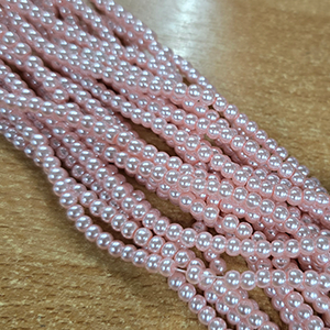 86796 Glass pearl round beads  for jewellery 4mm/200pcs/   baby pink color,   ,material glass,,beads (12 0)