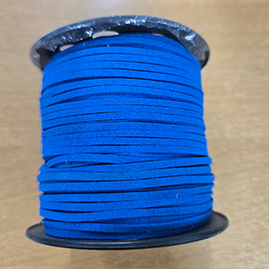 86802  FAUX SUEDE FLAT CORD  FOR JEWELLERY 3X1,5mm/91Meters/   BLUE SAX,   ,Material Synthetic Suede,, (12 1) ()