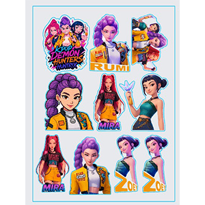 86842 ΑΥΤΟΚΟΛΛΗΤΑ ‘, KPOP DEMON’ ΓΙΑ ΔΙΑΚΟΣΜΗΣΗ 18X13cm/10Τεμ.   ΠΟΛΥΧΡΩΜΟ,   ,ΣΥΝΘΕΣΗ , (8 0) (0gr) ()