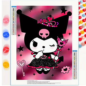 86844 Diamond Painting Kit ‘, Kuromi’ ΓΙΑ ΔΙΑΚΟΣΜΗΣΗ 40X40cm/1Τεμ.   ΠΟΛΥΧΡΩΜΟ,   ,ΣΥΝΘΕΣΗ , (2 0) (0gr) ()