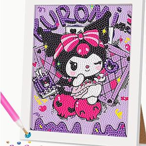 86846 Diamond Painting Kit ‘, Kuromi’ FOR DECORATION 15X20cm/1Pcs/   MULTICOLOR,   ,Material ,, (1 0) ()