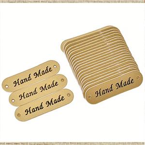 86851 Υφασμάτινα διακοσμητικά “Handmade”   40X12mm/4Τεμ.   ΧΡΥΣΟ ΧΡΩΜΑ,   ,ΣΥΝΘΕΣΗ , (6 0) (0gr) ()