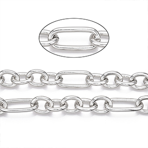 86864 ΑΛΥΣΙΔΕΣ ΑΛΟΥΜΙΝΙΟΥ CURB CHAIN  ΓΙΑ ΚΟΣΜΗΜΑ 36X17mm/1.25Μέτρ.   ΜΕΤΑΛΛΙΚΟ ΧΡΩΜΑ, Curb Chain  ,ΣΥΝΘΕΣΗ ΑΛΟΥΜΙΝΙΟ, (0 0) (0gr) ()