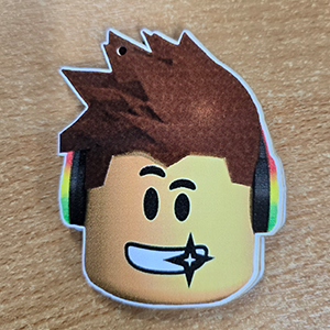 86868 Wood Silhouettes With Sticker ‘, ROBLOX’ FOR DECORATION 85mm//1Pcs/ MULTICOLOR, ,Material ,, (2 4) ()
