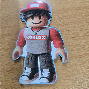 86870 Wood Silhouettes With Sticker ‘, ROBLOX’ FOR DECORATION 85mm//1Pcs/ MULTICOLOR, ,Material ,, (2 0) ()