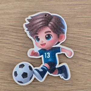 86874 WOODEN SILHOUETTES WITH STICKER ‘, FOOTBALL PLAYER’ FOR DECORATION 85mm//1Pcs/ MULTICOLOR, ,Material ,, (6 3) ()