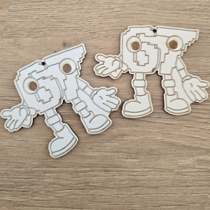 86875 WOODEN SILHOUETTES WITH STICKER ‘, 67 -SIX SEVEN’ FOR DECORATION 85mm//1Pcs/ MULTICOLOR, ,Material ,, (3 2) ()