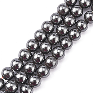 86882 SYNTHETIC ROUND HEMATITE BEADS  FOR JEWELLERY 12MM/34PCS//Ø2MM   BLACK COLOR,   ,MATERIAL ,,BEADS (10 0) ()