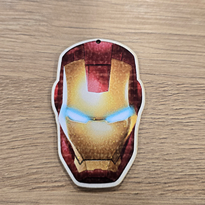 86892 WOODEN SILHOUETTES WITH STICKER ‘, IRONMAN’ FOR DECORATION 85mm//1Pcs/   MULTICOLOR,   ,Material ,Easter, (7 0) ()