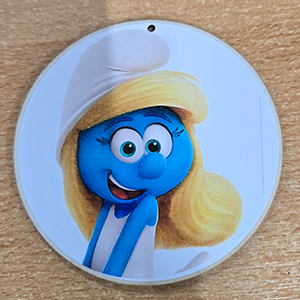 86895 WOODEN SILHOUETTES WITH STICKER ‘, SMURFS’ FOR DECORATION 85mm//1Pcs/   MULTICOLOR,   ,Material ,Easter, (4 0) ()