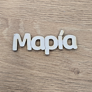 86902 ENGRAVED WOODEN NAMES ‘, MARIA’ FOR DECORATION 3X29cm/1Pcs/   Natural COLOR,LASER CUT   ,Material ,,CHARMS (10 0) ()