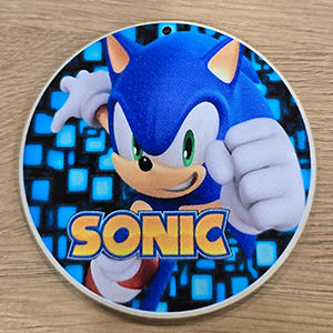 86904 WOODEN SILHOUETTES WITH STICKER ‘, Sonic’ FOR DECORATION 85mm//1Pcs/   MULTICOLOR,   ,Material ,Easter, (3 4) ()